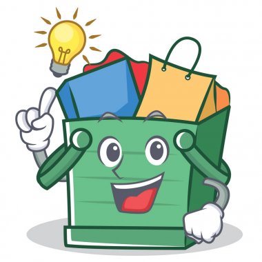 Alışveriş sepeti karakter karikatür bir fikrim var.