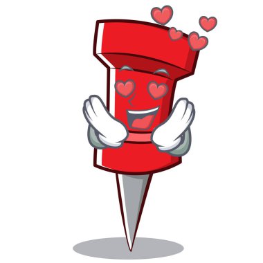 Aşk kırmızı PIN karakter karikatür