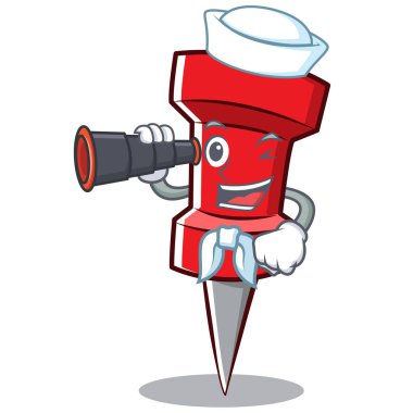 Denizci kırmızı PIN karakter karikatür