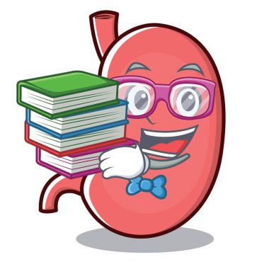 Geek mide karakter karikatür maskot