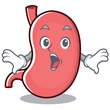 Sürpriz mide karakter karikatür maskot