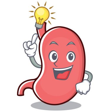 Bir fikir mide karakter karikatür maskot var