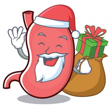 Santa mide karakter karikatür maskot