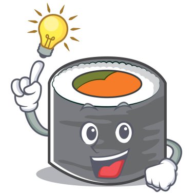 Bir fikir suşi karikatür karakter stili var