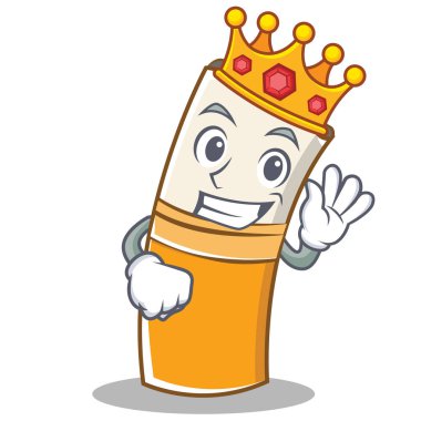 Kral sigara karakter karikatür tarzı