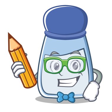 Öğrenci tuz karakter karikatür tarzı