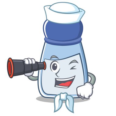 Denizci tuz karakter karikatür tarzı