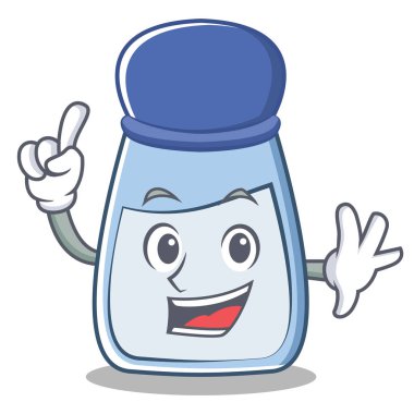 Parmak tuz karakter karikatür tarzı