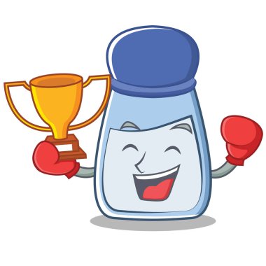 Boks tuz karakter karikatür tarzı