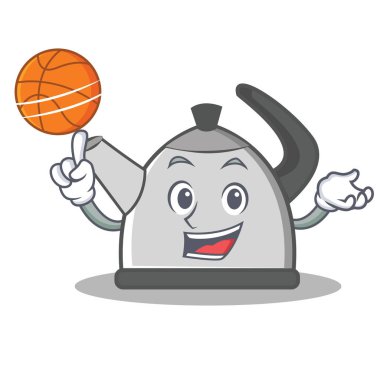 Basketbol su ısıtıcısı karakter karikatür tarzı ile