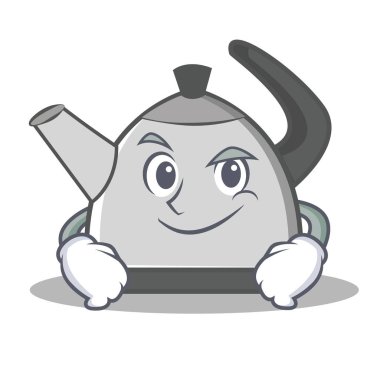 Smirking su ısıtıcısı karakter karikatür tarzı