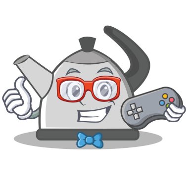 Oyun su ısıtıcısı karakter karikatür tarzı