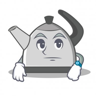 Su ısıtıcısı karakter karikatür tarzı bekliyor