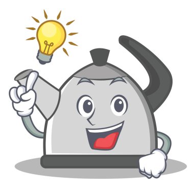 Bir fikir su ısıtıcısı karakter karikatür tarzı var