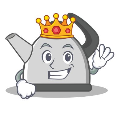 Kral su ısıtıcısı karakter karikatür tarzı