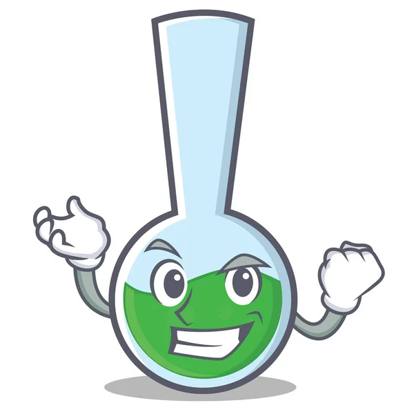Successful tube laboratory character cartoon — Stock Vector
