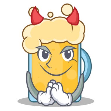 Şeytan bira karakter karikatür tarzı