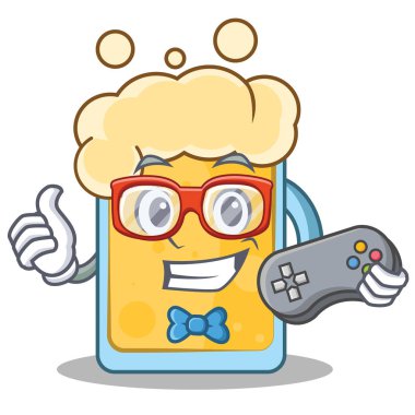 Oyun bira karakter karikatür tarzı