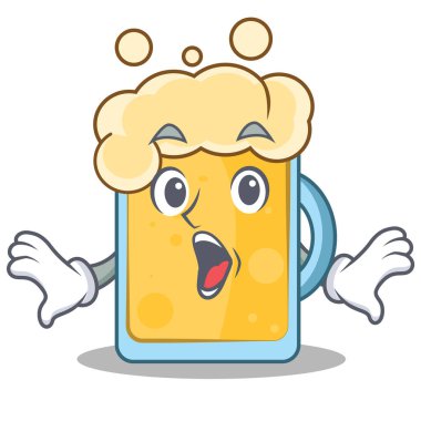 Sürpriz bira karakter karikatür tarzı