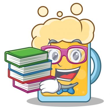 Geek bira karakter karikatür tarzı