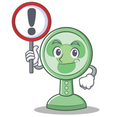 İşareti fan karakter karikatür tarzı ile