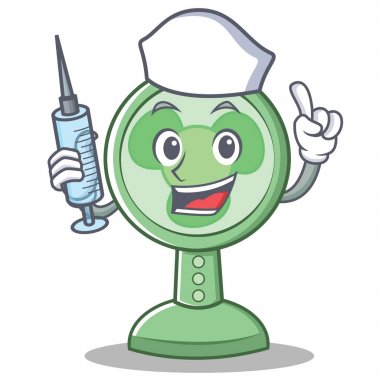 Hemşire fan karakter karikatür tarzı