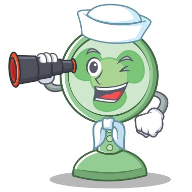 Denizci fan karakter karikatür tarzı