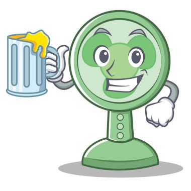 Suyu fan karakter karikatür tarzı ile