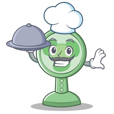 Şef fan karakter karikatür tarzı