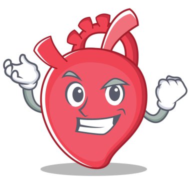 Başarılı kalp karakter karikatür tarzı