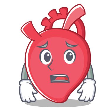 Yazık ki kalp karakter karikatür tarzı