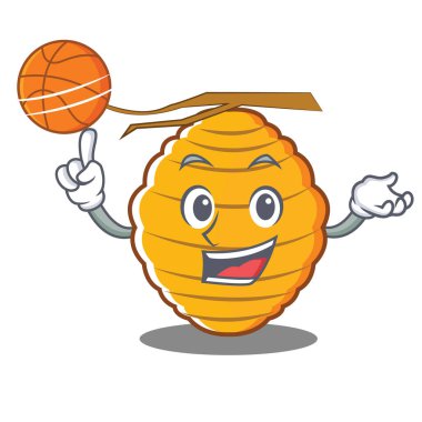 Basketbol arı kovanı karakter karikatür ile