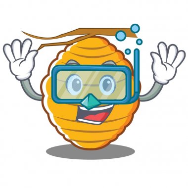 Dalış arı kovanı karakter karikatür