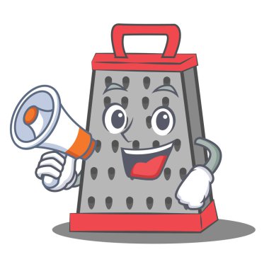 Megafon mutfak rende karakter karikatür ile