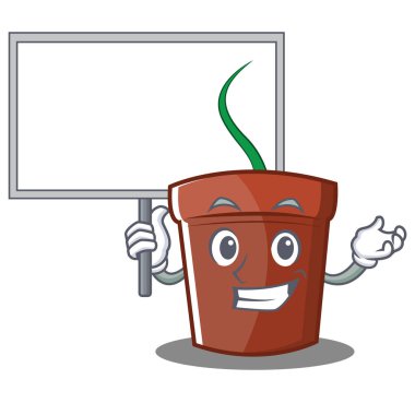 Yönetim Kurulu çiçek pot karakter karikatür getirmek