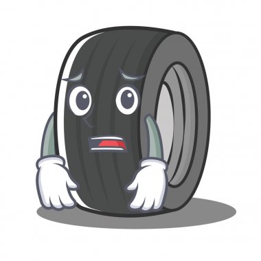 Korkarım lastik karakter karikatür tarzı