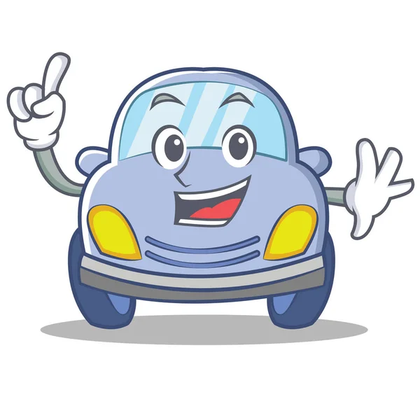 Finger cute car character cartoon — Stock Vector
