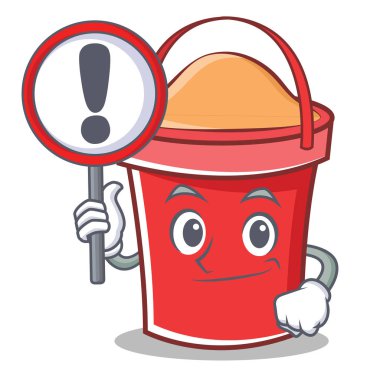 İşareti kova karakter karikatür tarzı ile