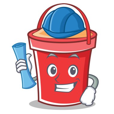 Mimar kova karakter karikatür tarzı