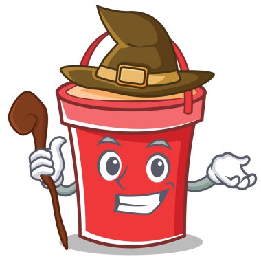 Cadı kova karakter karikatür tarzı