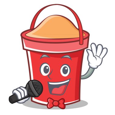 Kova karakter karikatür tarzı şarkı