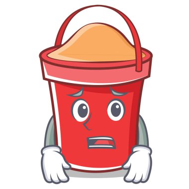 Korkarım kova karakter karikatür tarzı