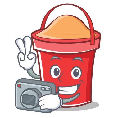 Fotoğraf kova karakter karikatür tarzı