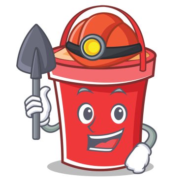 Madenci kova karakter karikatür tarzı