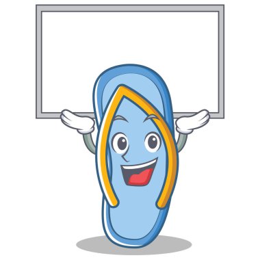 Tahtayı flip floplar karakter karikatür