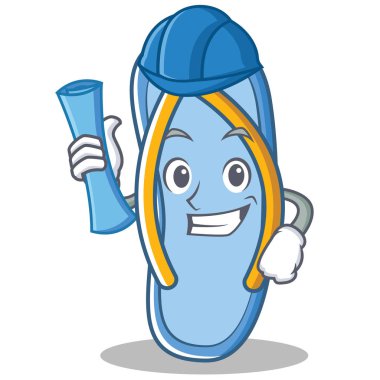 Mimar flip flop karakter karikatür