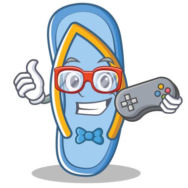 Karakter karikatür oyun flip flop