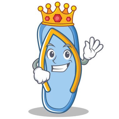 Karakter karikatür Kral flip flop