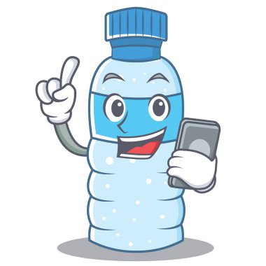 Telefon şişe karakter karikatür tarzı ile