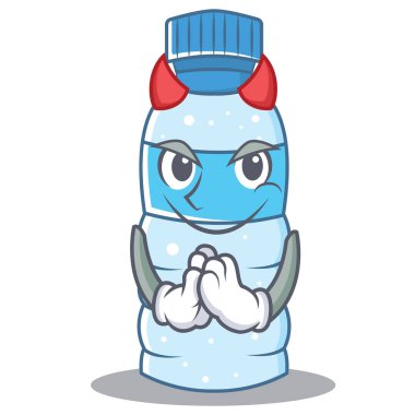 Şeytan şişe karakter karikatür tarzı